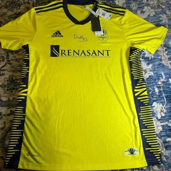 NWT Nashville Soccer Club MLSDave Romney #4 SignedAutographed Adidas Jersey LG